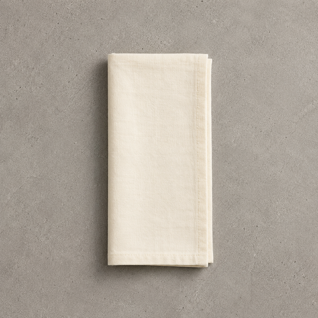 Ivory White Napkins | Set of 4 Arzorra
