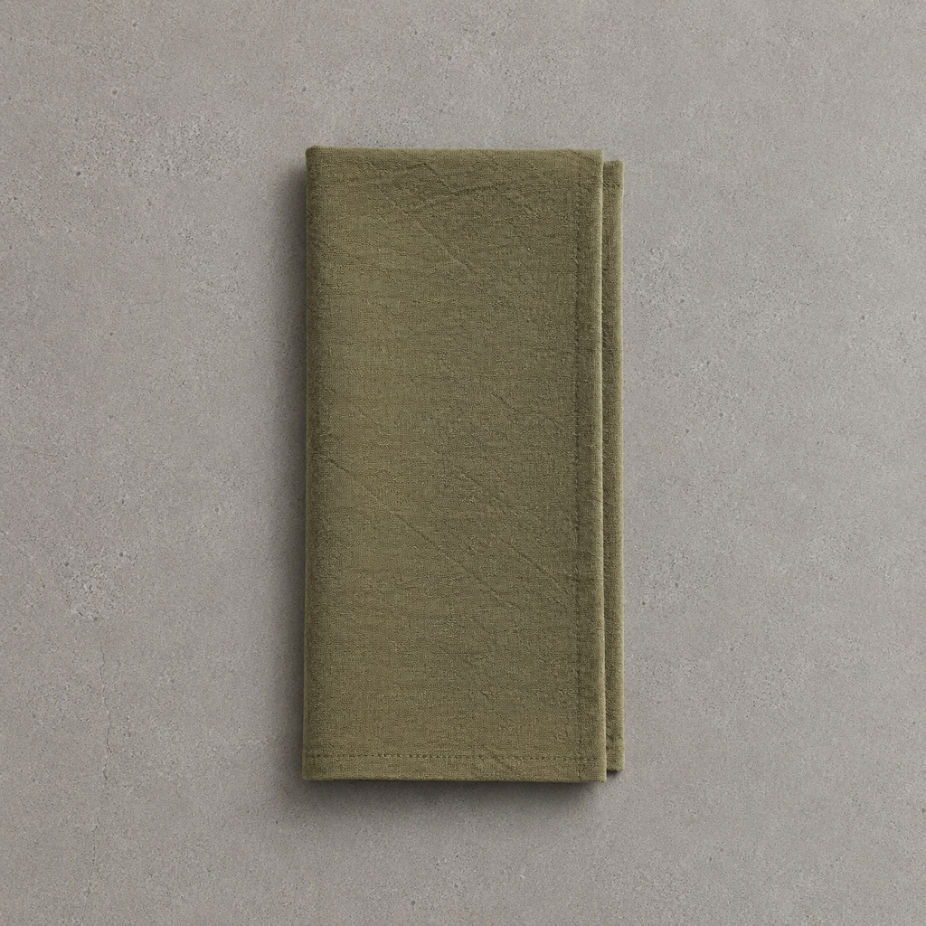 Olive Green Napkins | Set of 4 Arzorra